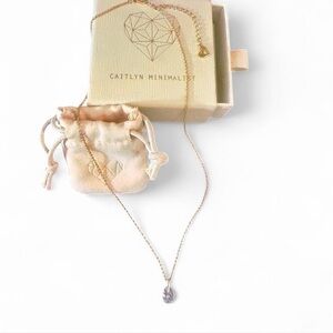 Caitlyn Minimalist 18KGold plated NorthStar Birthstone Necklace- June/Alexandrit